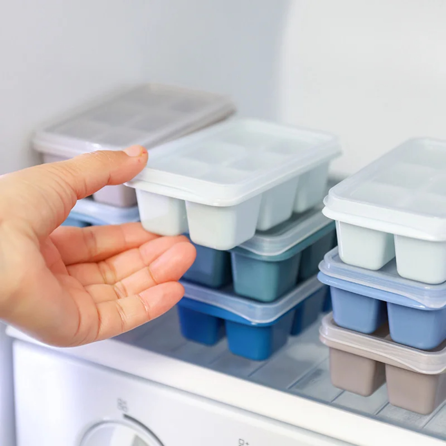 Baby Food Freezer Tray - 3Pack Silicone Ice Cube Trays with