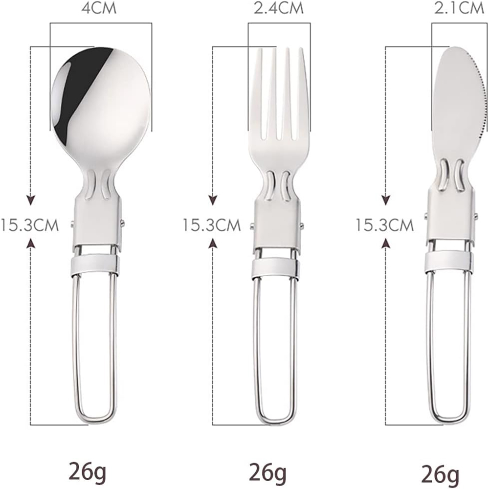 Weaning Spoon Set - Camping Flatware Sets Stainless Steel Kitchen