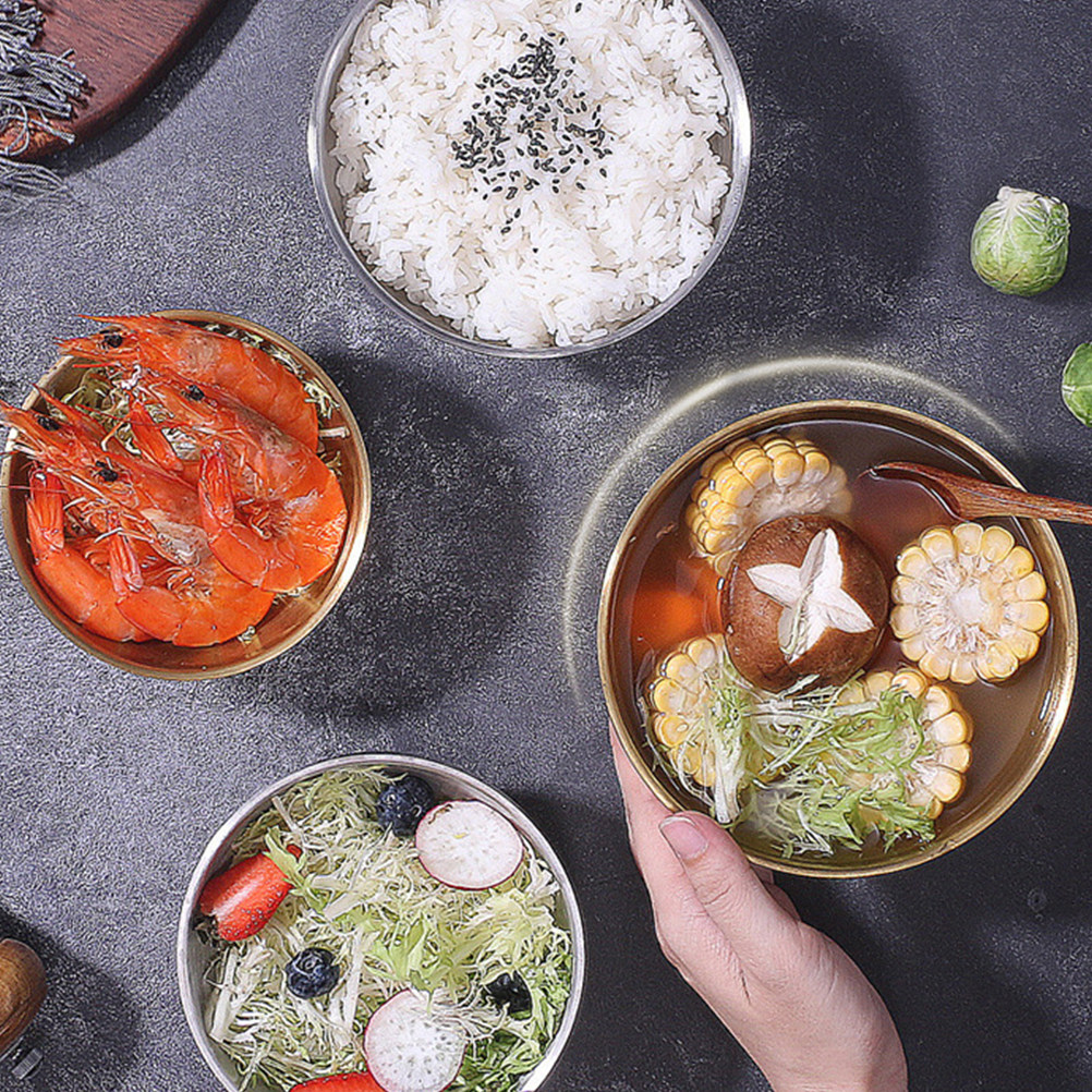 Baby Food Restaurant - 1Pcs Stainless Steel Food Bowl Double