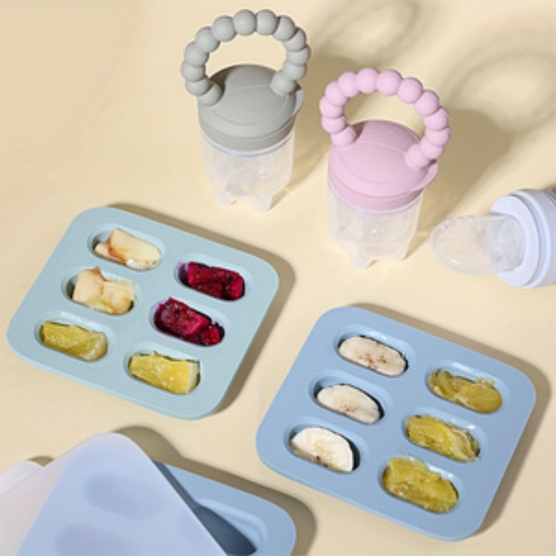 Baby Food Freezer Tray - 2pcs/set Baby Feeding Set: Fruit Feeder