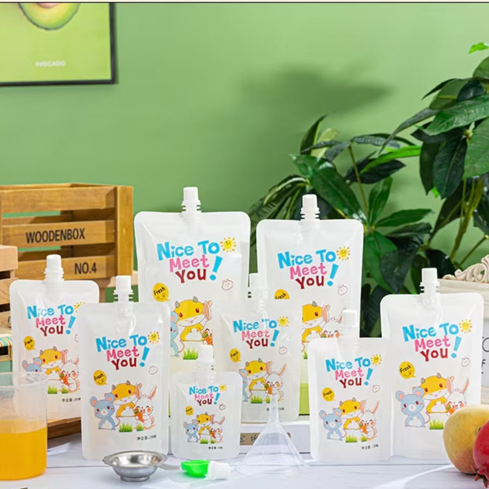 Baby Food Zip Lock Bag - 200ml Baby Food Pouches Baby Feeder