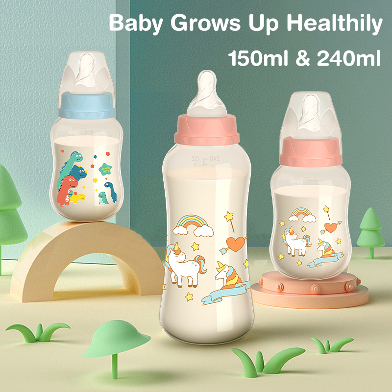 Baby Food Dispensing Spoon - 150/240ML Baby PP Bottle with Gravity
