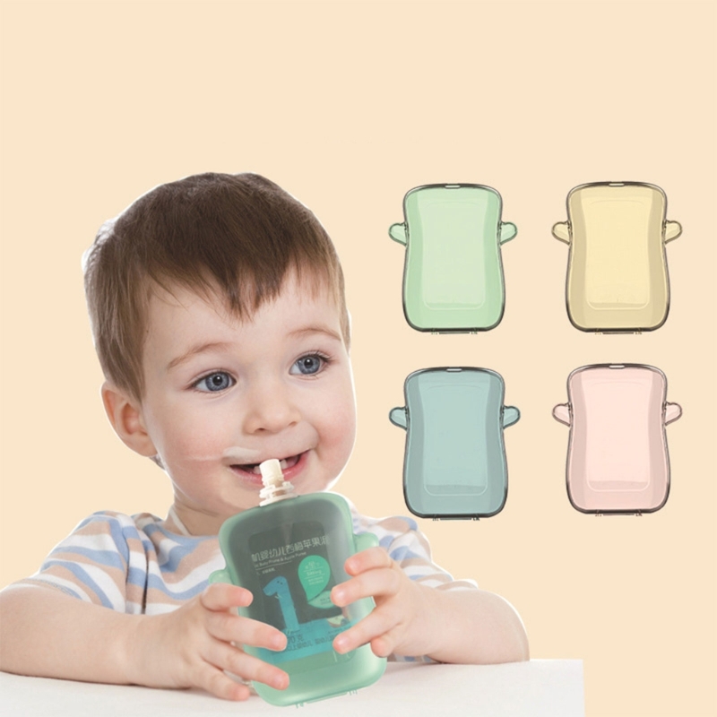 Baby Food Zip Lock Bag - Convenient Food Pouch Holder Mess-Free Snack