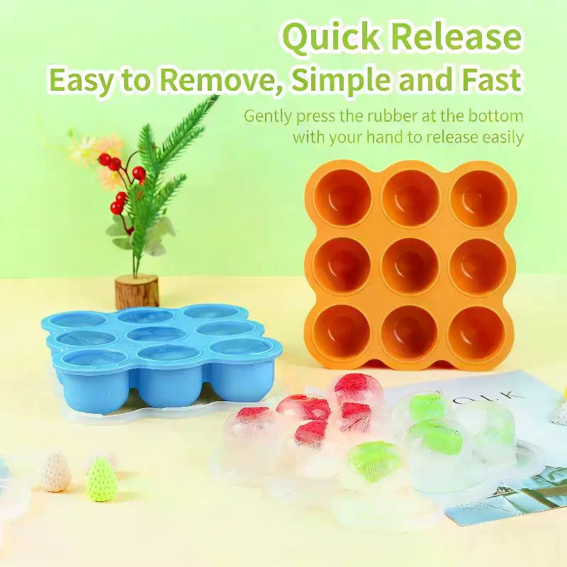 Baby Food Freezer Tray - Silicone Baby Food Freezer Tray Airtight