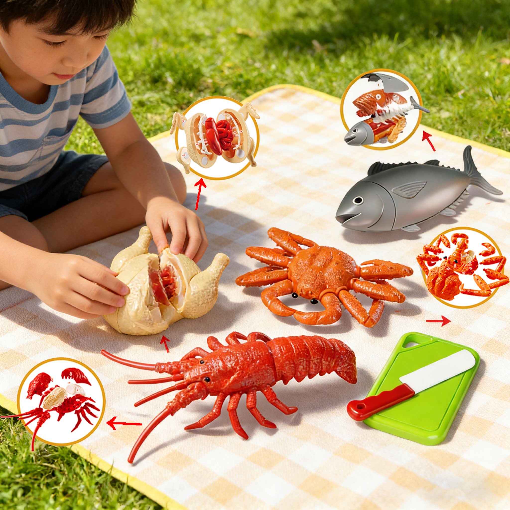 Baby Food With Chicken - Children's Kitchen Toy Set Simulated Lobster