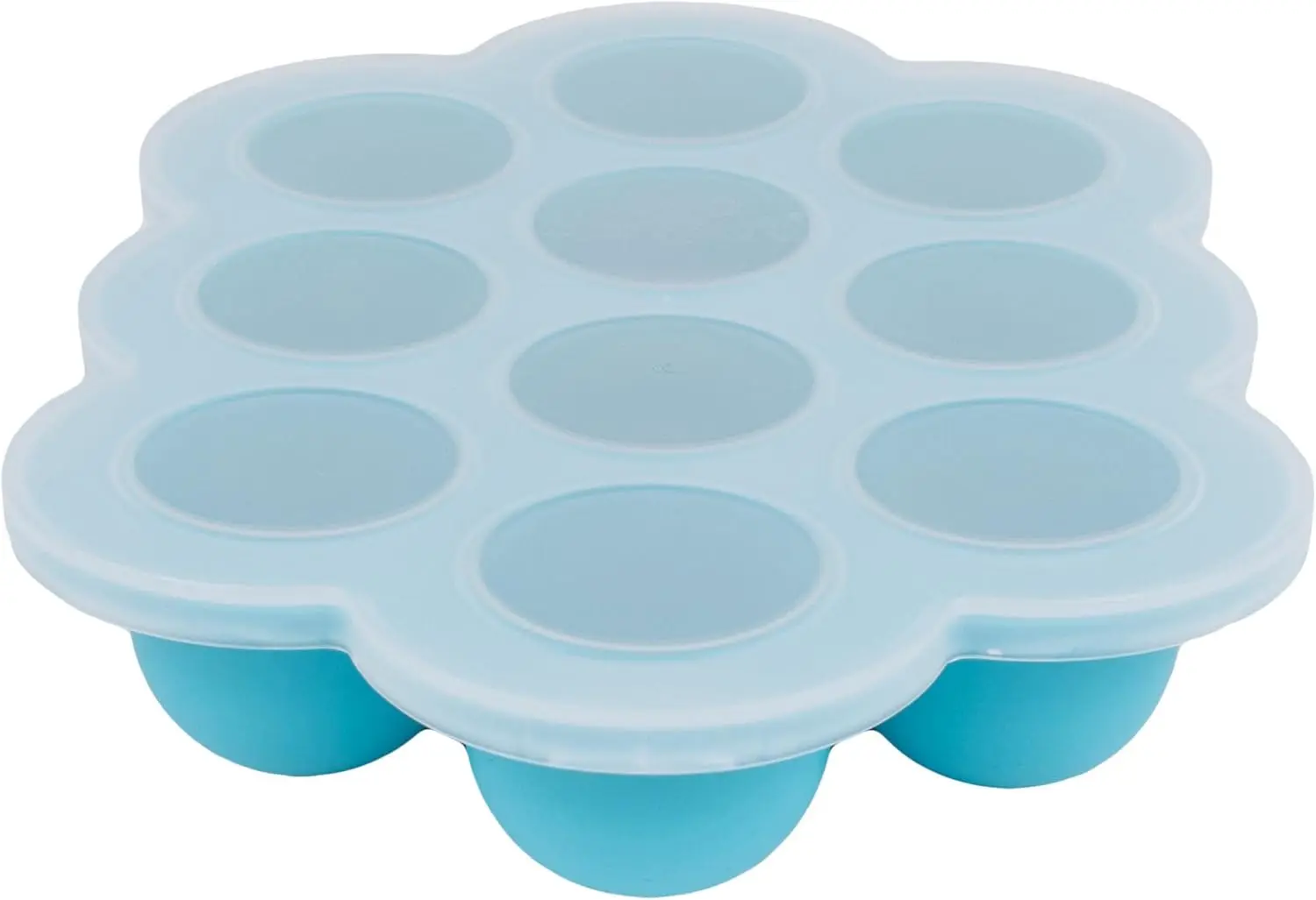 Baby Food Freezer Tray - Bright Blue Silicone Freezer Tray with