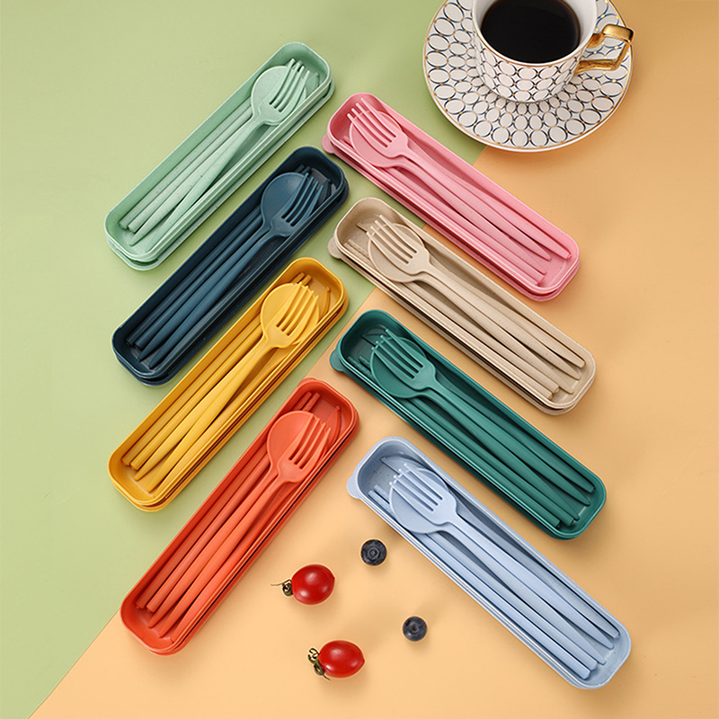 Weaning Spoon Set - 4Pcs/Set Portable Utensils With Box Healthy