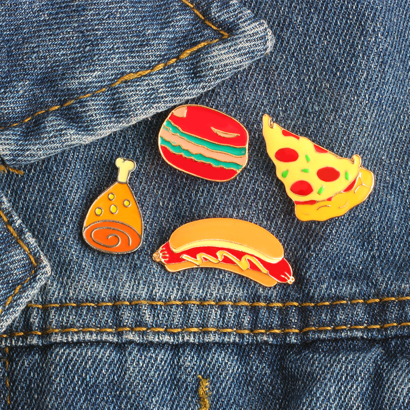 Cartoon Food Enamel Brooch Ham - Baby Food With Chicken incelemesi ve fiyatı