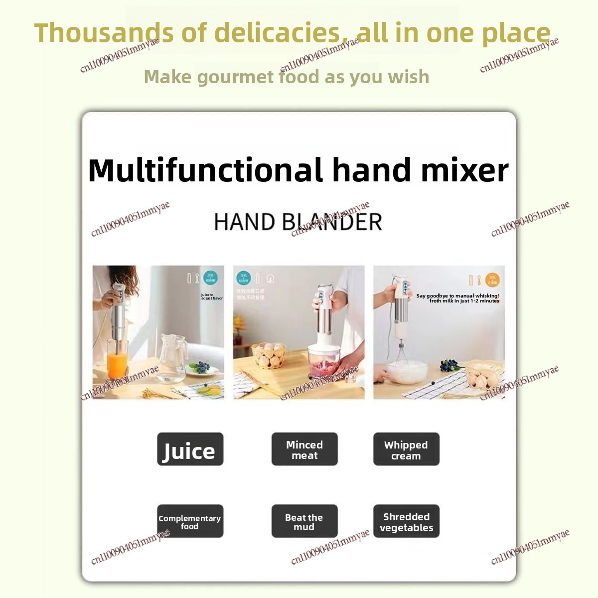 Handheld Cooking Stick Grinded - Baby Food With Meat incelemesi ve fiyatı