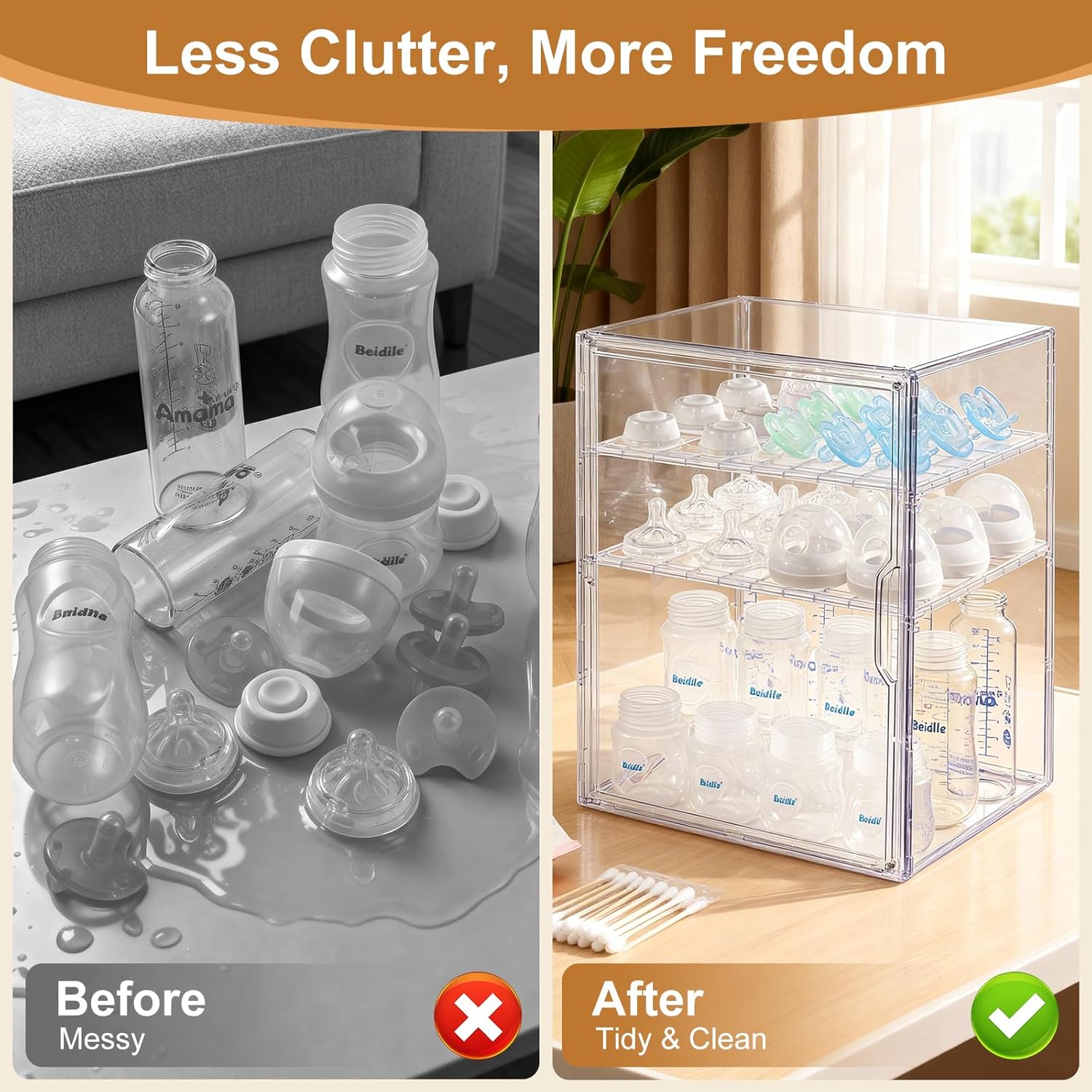 3-Tier Clear Acrylic Baby Bott - Baby Food Organic incelemesi ve fiyatı