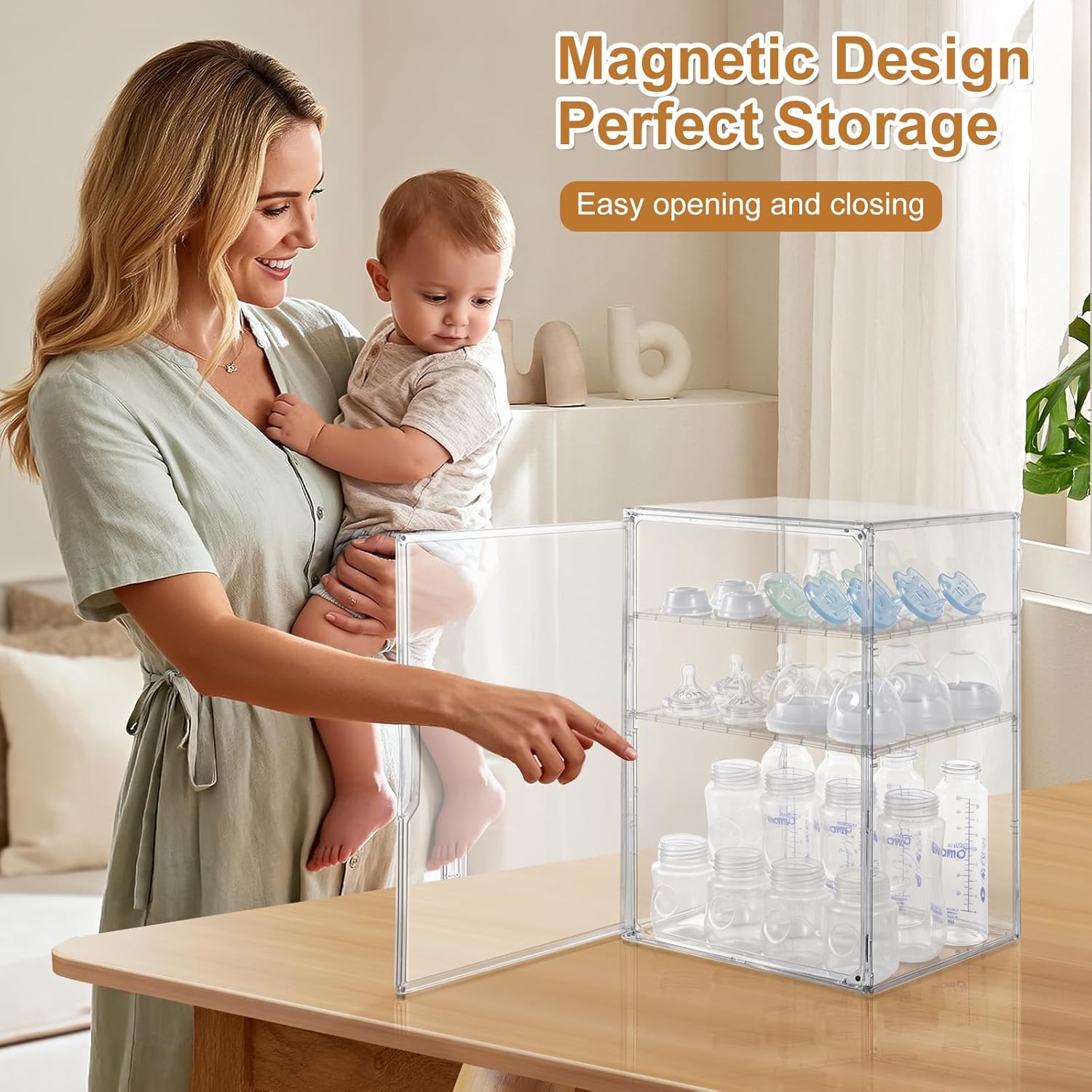 3-Tier Clear Acrylic Baby Bott - Baby Food Organic incelemesi ve fiyatı