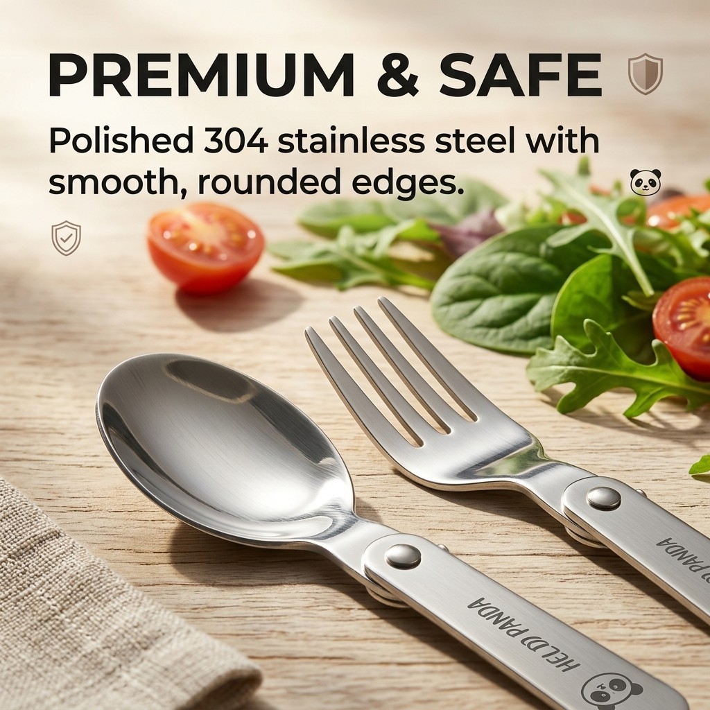 3Pcs/Set Portable Folding Fork - Weaning Spoon Set incelemesi ve fiyatı
