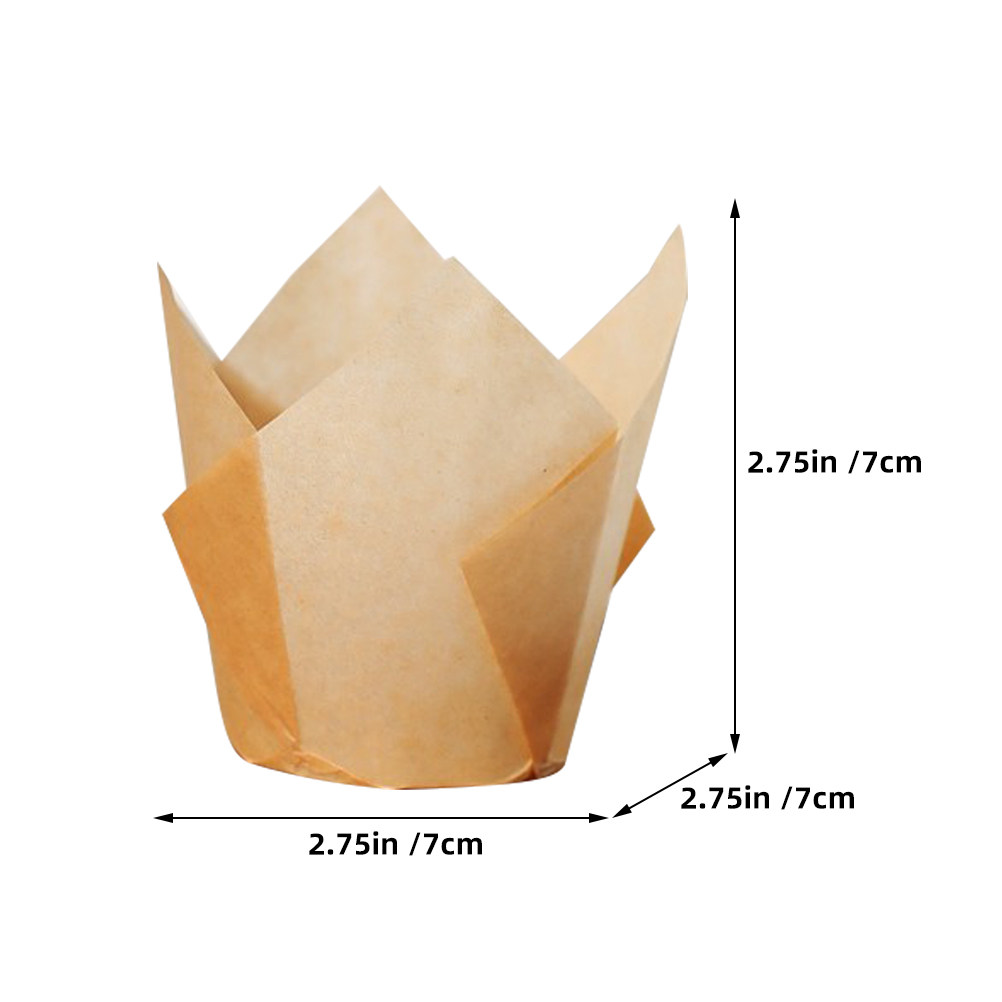 50Pcs Tulip Cupcake Liners Ele - Baby Food Restaurant incelemesi ve fiyatı