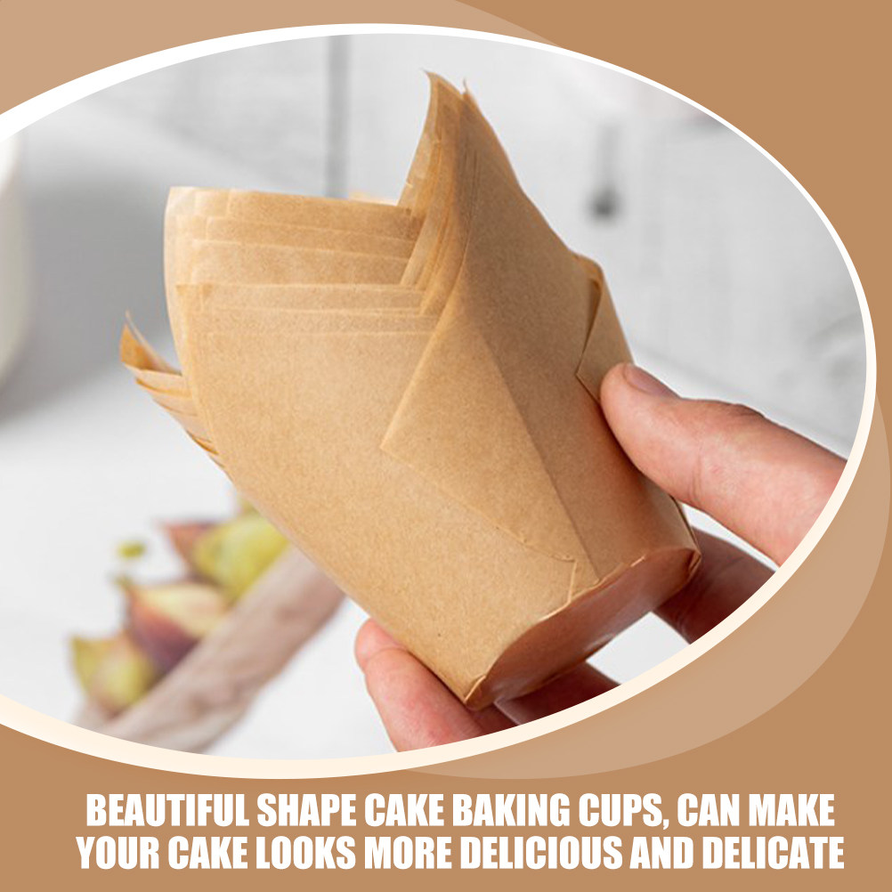 50Pcs Tulip Cupcake Liners Ele - Baby Food Restaurant incelemesi ve fiyatı