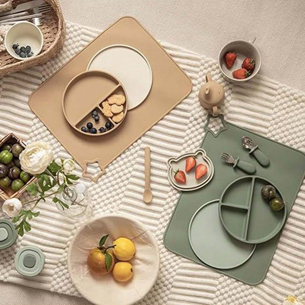 1PCS Simple Silicone Placemat  - Baby Food Restaurant incelemesi ve fiyatı