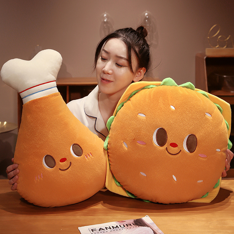 Fried Chicken Burger Plush Toy - Baby Food With Chicken incelemesi ve fiyatı