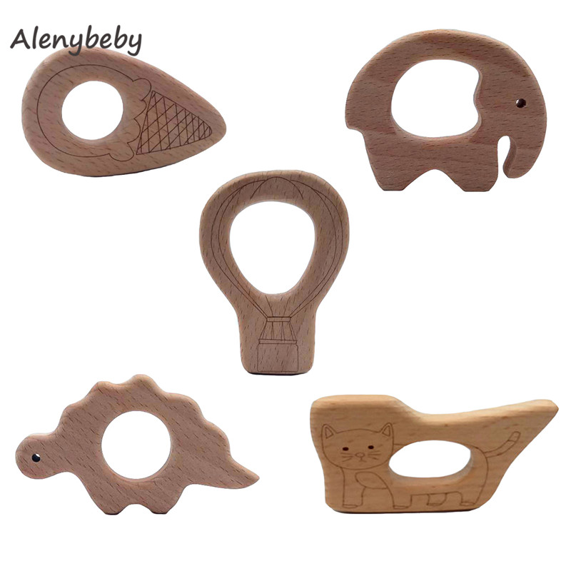 Wood Teether Cartoon DIY Wood  - Baby Food Organic incelemesi ve fiyatı