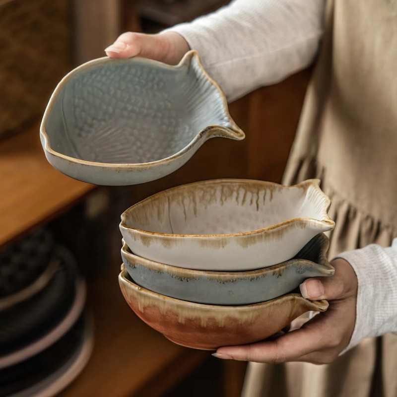 Creative Fish Shape Ceramic Bo - Baby Food Restaurant incelemesi ve fiyatı