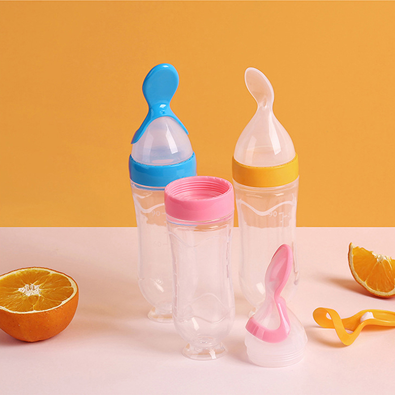 Squeezing Feeding Bottle Silic - Baby Food Newborn incelemesi ve fiyatı