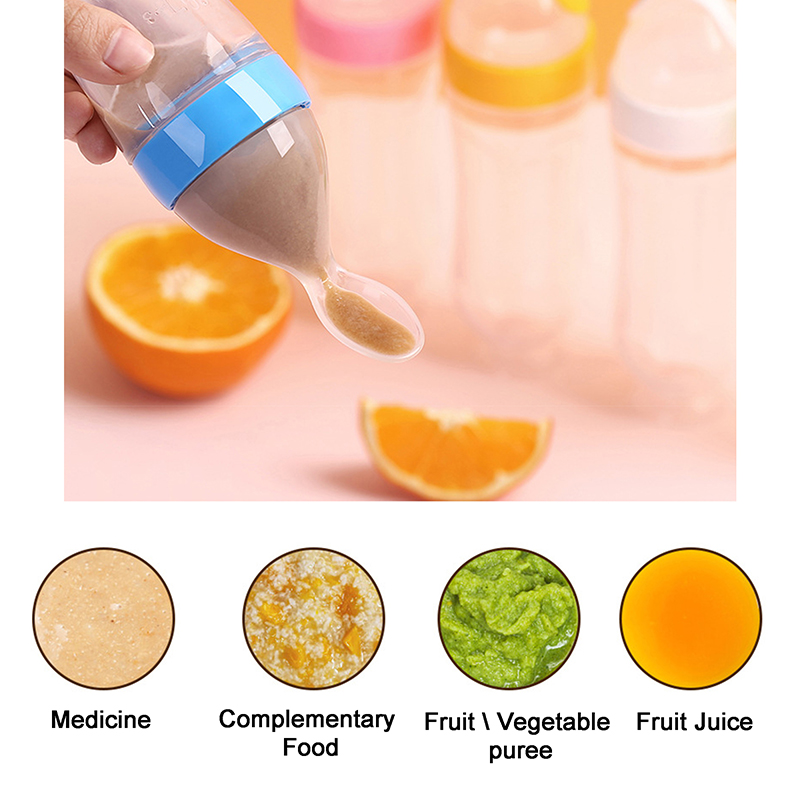 Squeezing Feeding Bottle Silic - Baby Food Newborn incelemesi ve fiyatı
