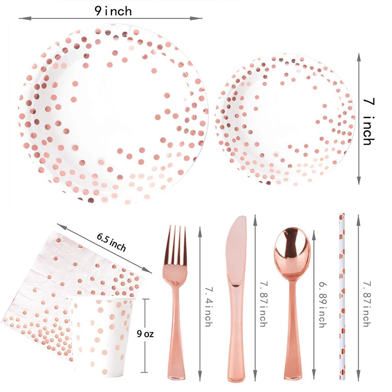 Rose Gold Party Tableware Kit  - Weaning Spoon Set incelemesi ve fiyatı