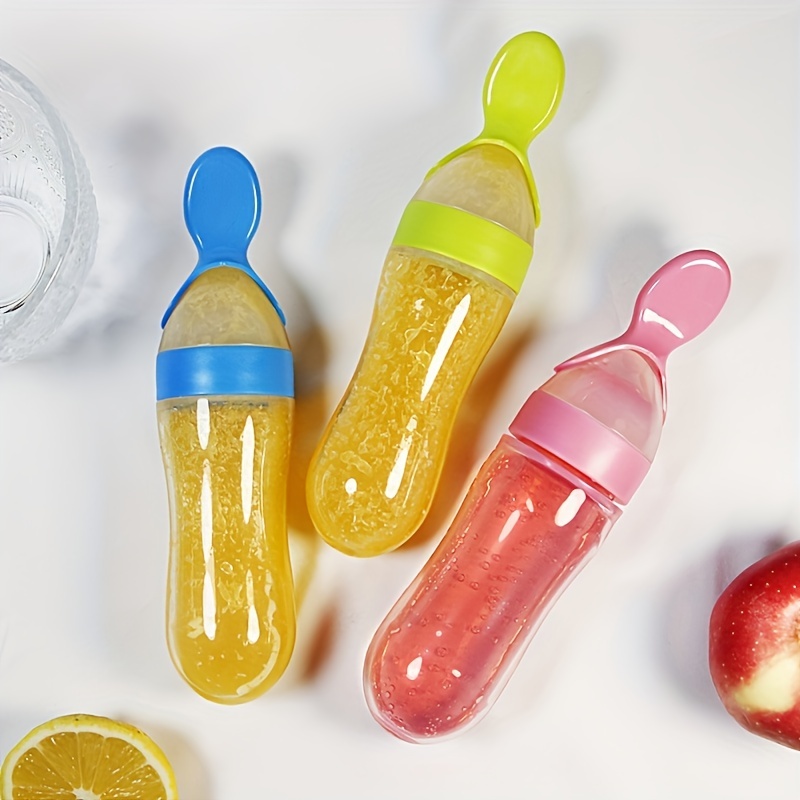 Baby Feeding Silicone Bottle w - Baby Food Dispensing Spoon incelemesi ve fiyatı