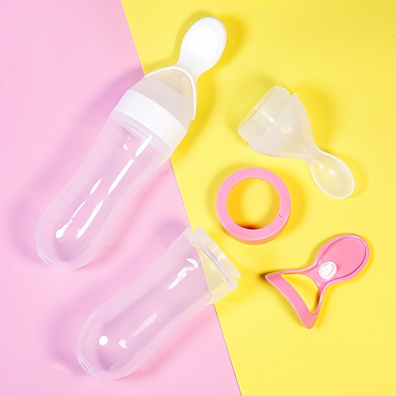 Baby Feeding Silicone Bottle w - Baby Food Dispensing Spoon incelemesi ve fiyatı