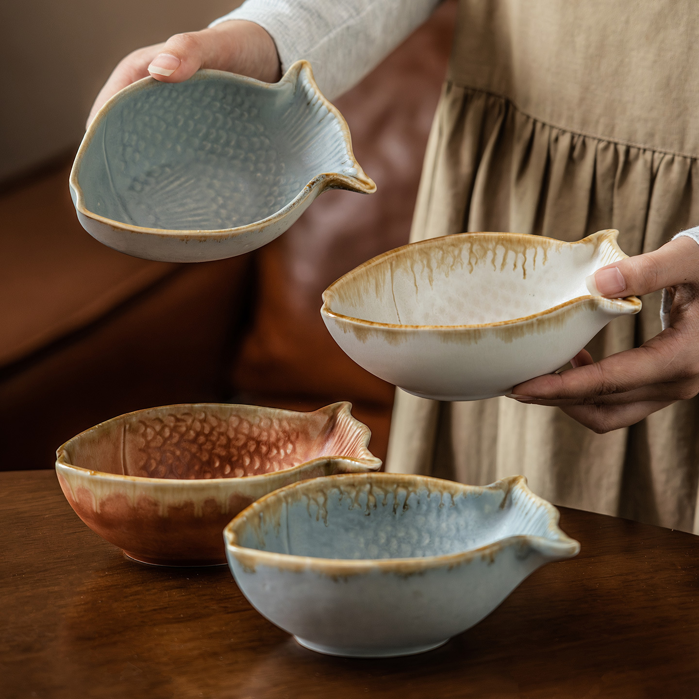 Creative Fish Shape Ceramic Bo - Baby Food Restaurant incelemesi ve fiyatı