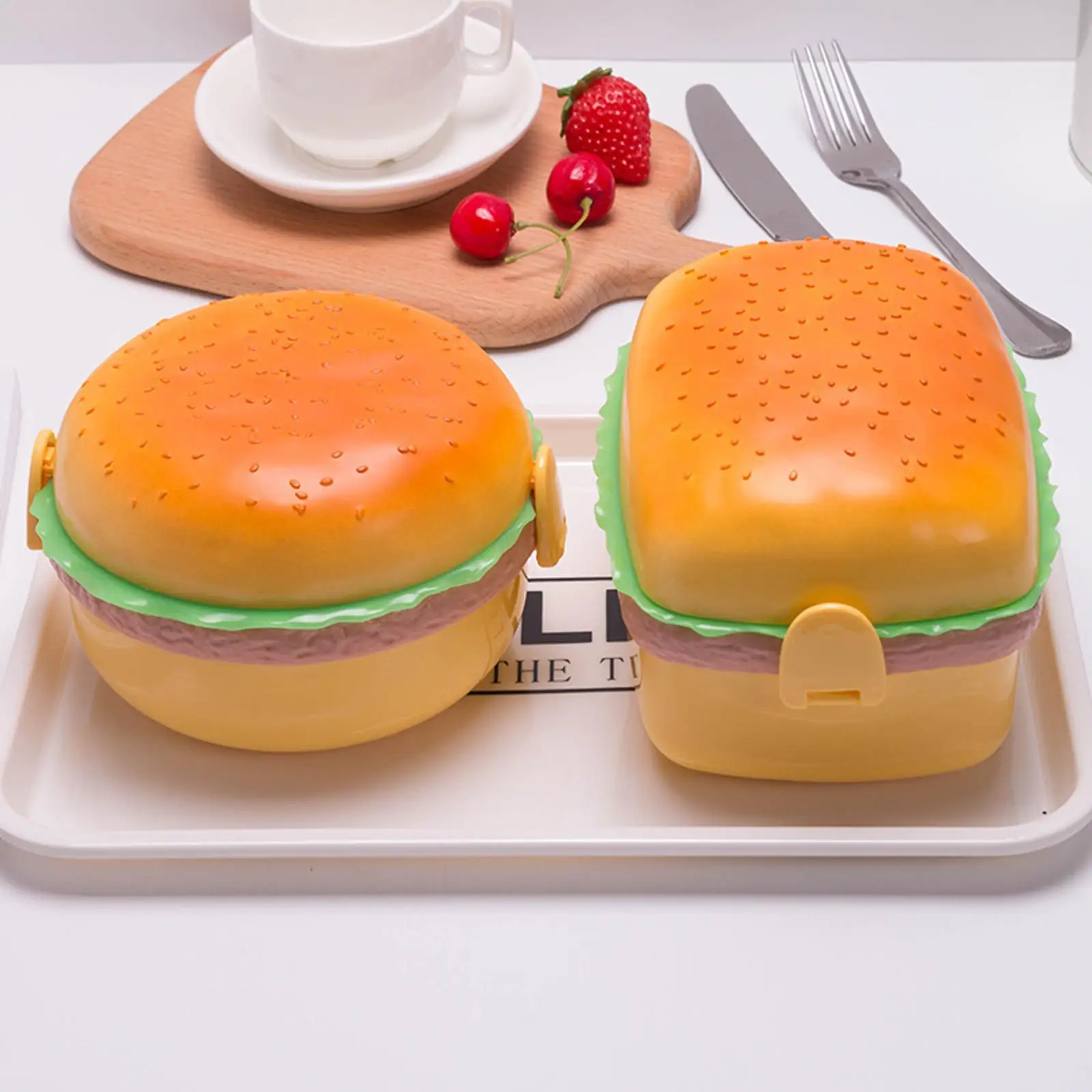 Hamburger Lunch Box Double Tie - Weaning Spoon Set incelemesi ve fiyatı
