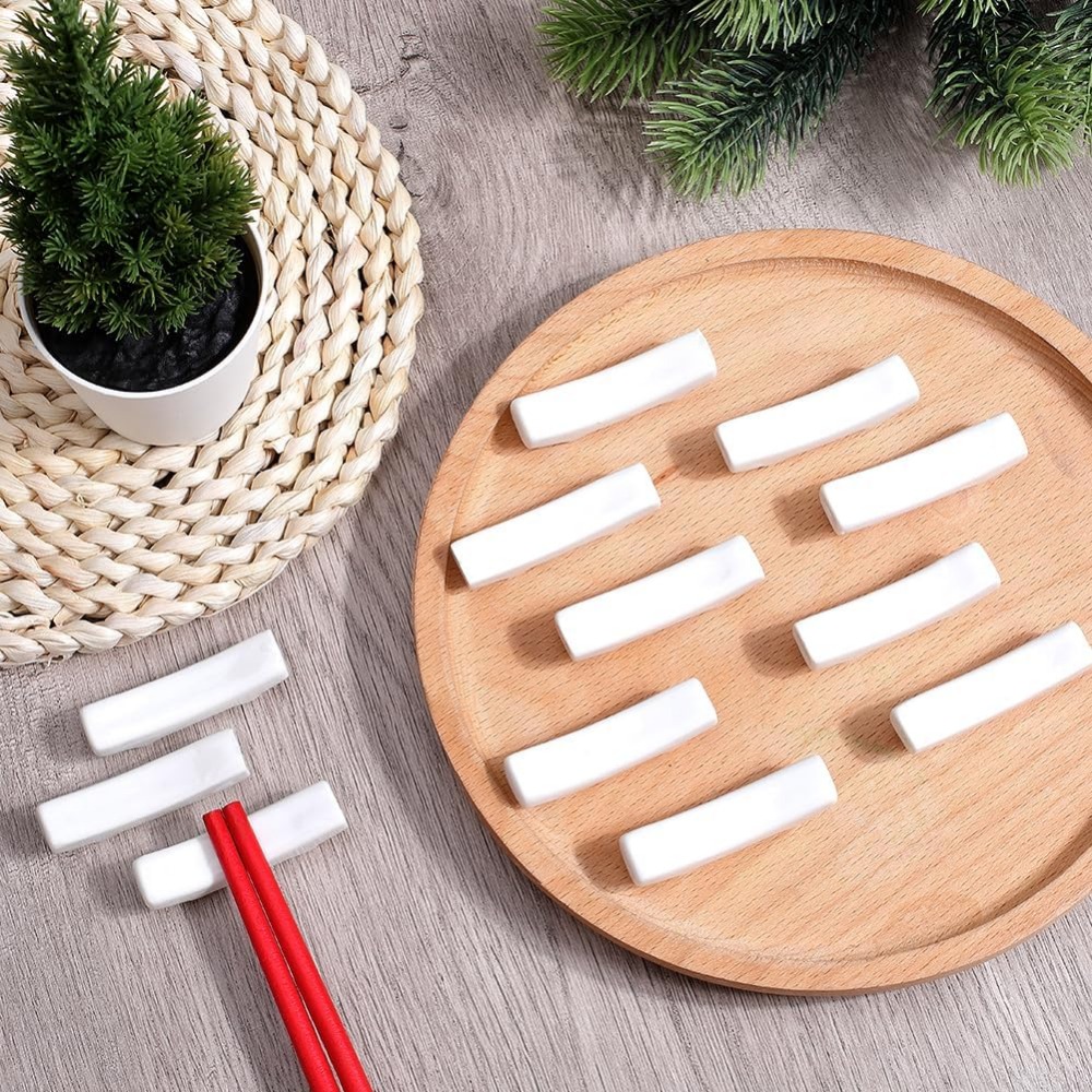 12Pcs Chopstick Rest White Jap - Weaning Spoon Set incelemesi ve fiyatı