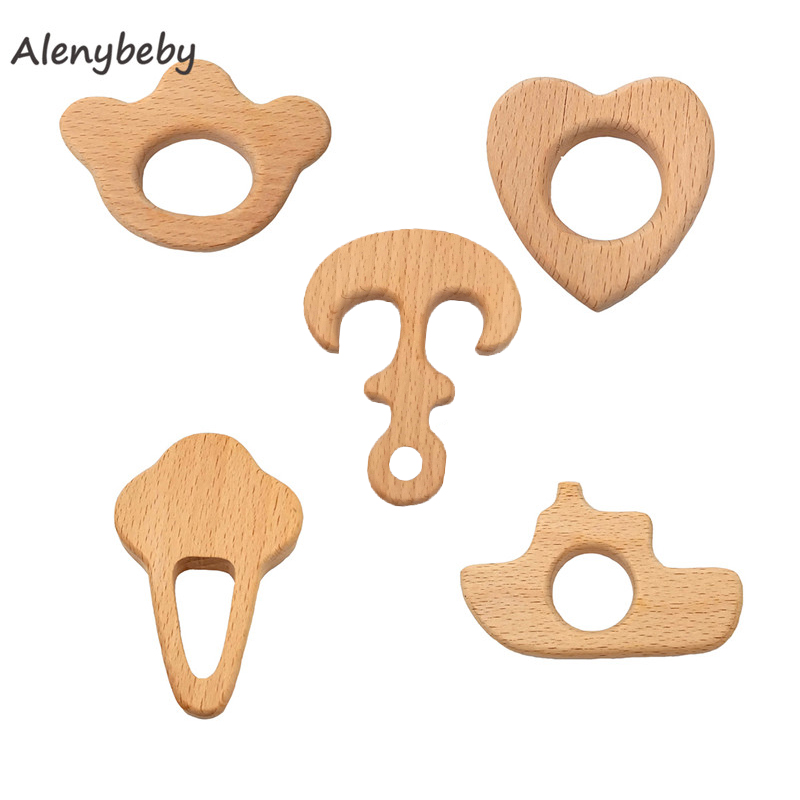 2pc Wood Teether Cartoon DIY W - Baby Food Organic incelemesi ve fiyatı
