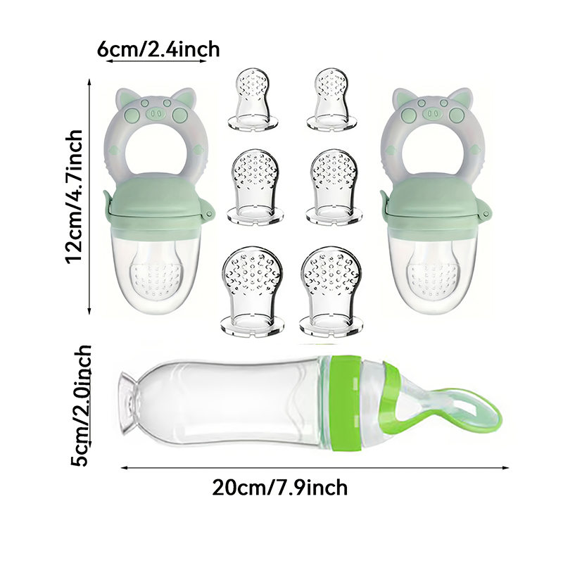 9pcs Feeding Cutlery:1 Silicon - Baby Food Dispensing Spoon incelemesi ve fiyatı