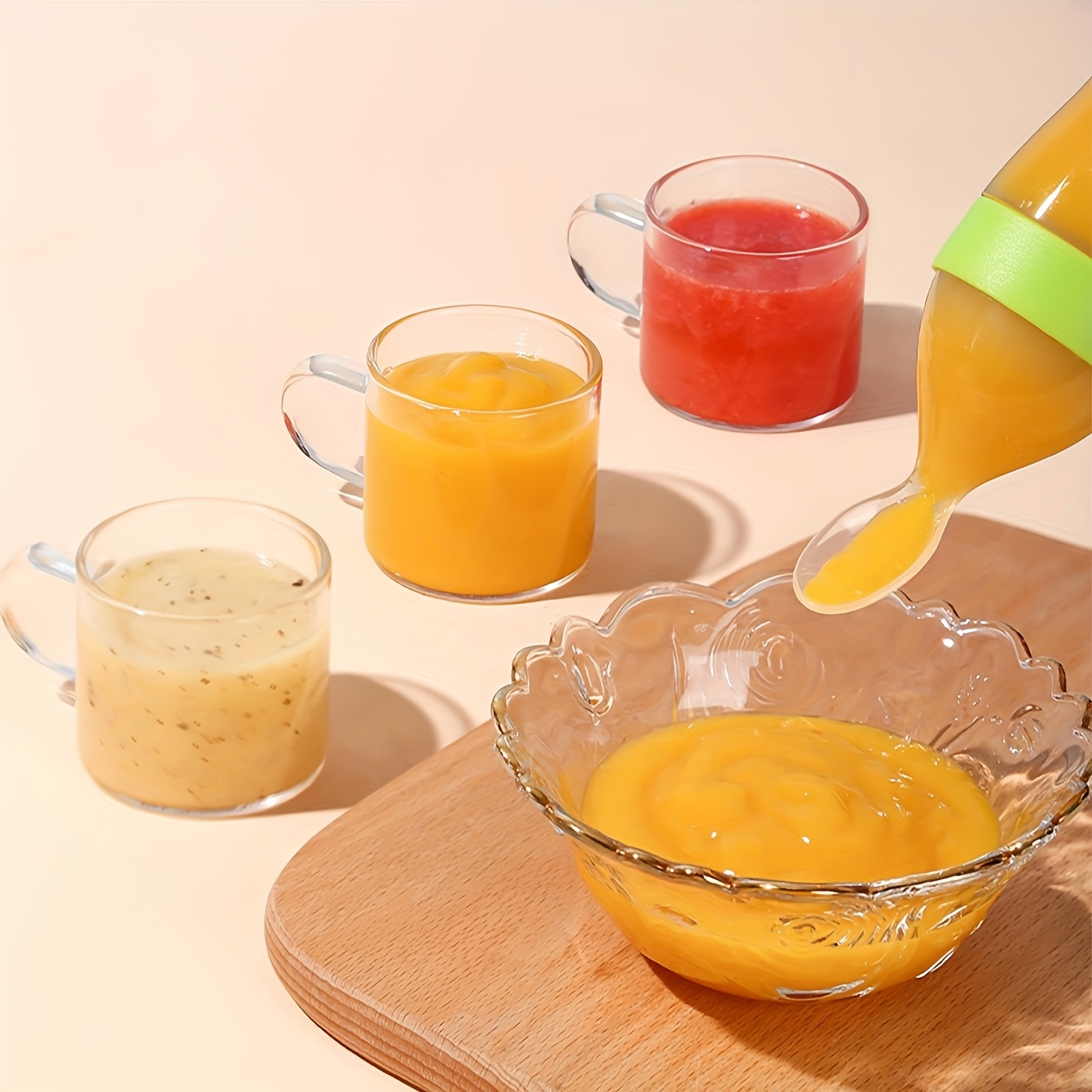 9pcs Feeding Cutlery:1 Silicon - Baby Food Dispensing Spoon incelemesi ve fiyatı