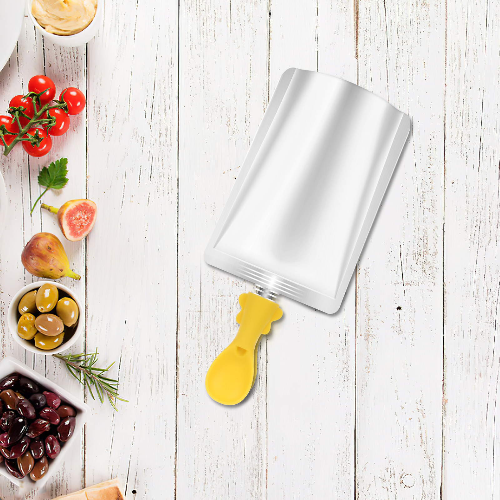 3Pcs Baby Food Pouch Silicone  - Baby Food Dispensing Spoon incelemesi ve fiyatı