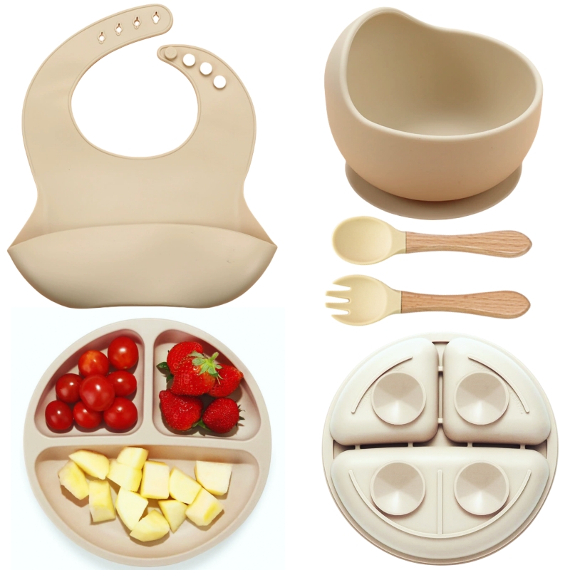 5Pcs Silicone Baby Feeding Set - Baby Food Dispensing Spoon incelemesi ve fiyatı