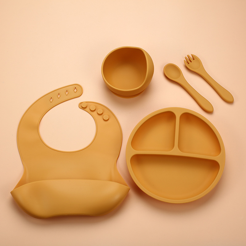 5Pcs Silicone Baby Feeding Set - Baby Food Dispensing Spoon incelemesi ve fiyatı