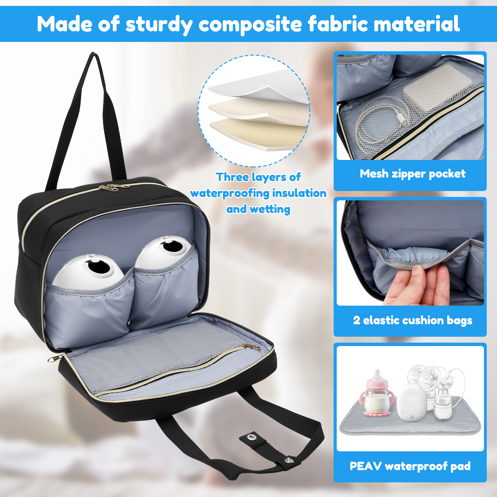 Wearable Breast Pump Bag with  - Baby Food Zip Lock Bag incelemesi ve fiyatı