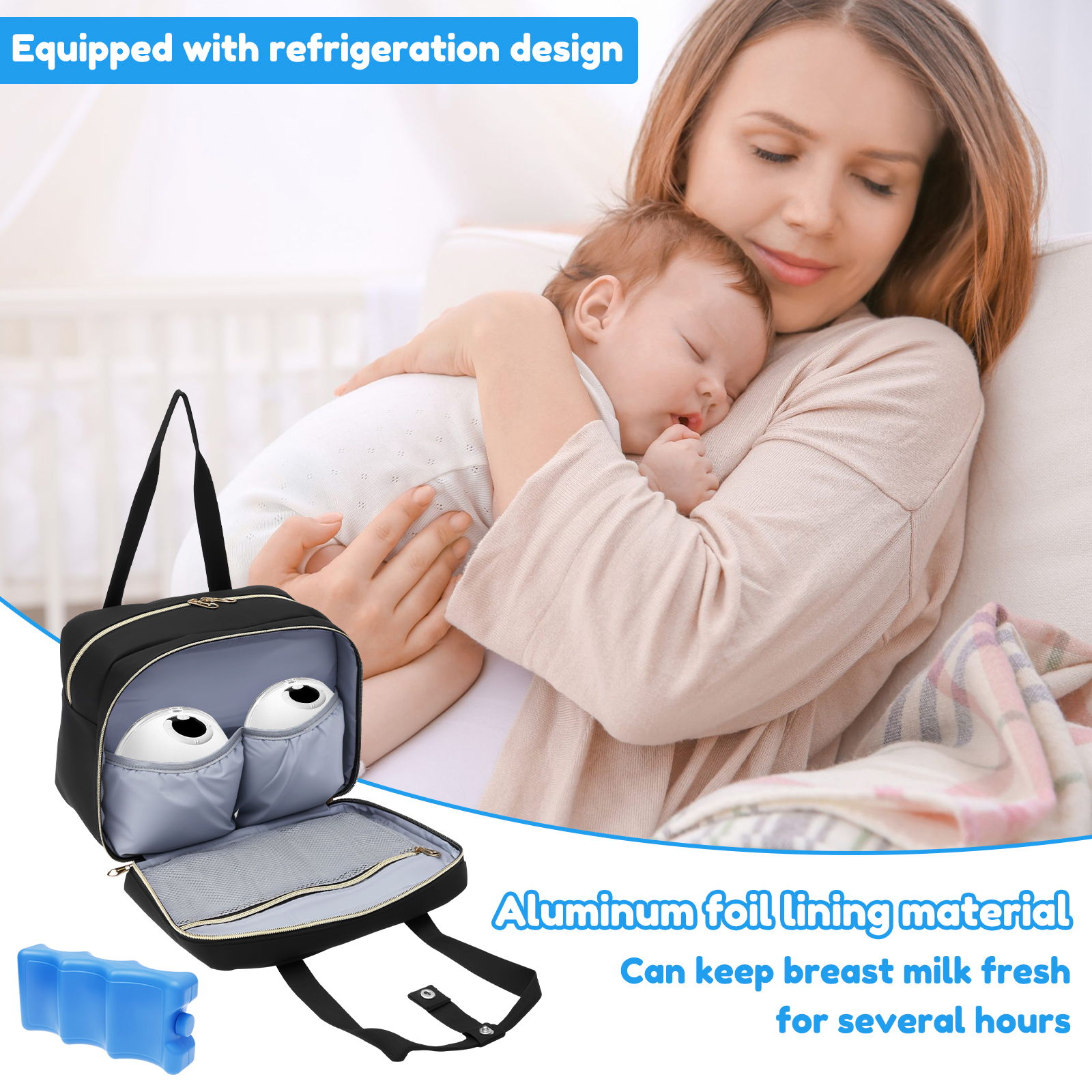 Wearable Breast Pump Bag with  - Baby Food Zip Lock Bag incelemesi ve fiyatı