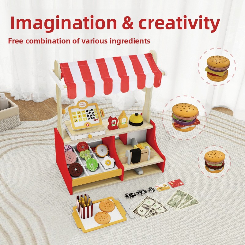 Children Toy Puzzle Wood Hambu - Baby Food Restaurant incelemesi ve fiyatı